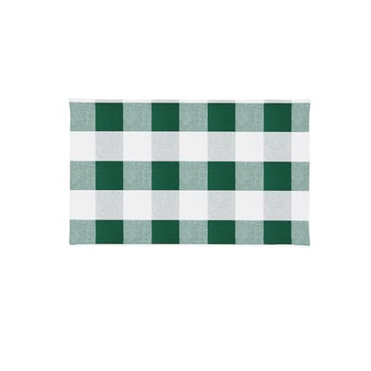 4 Pieces Dark Green & White Cotton Buffalo Check Placemats Heat Resistant Dining Table Place Mats for Kitchen Table 12 x 18 inches - color: Plaids Dark Green & White, size: Rectangular Placemats 12" x 18"
