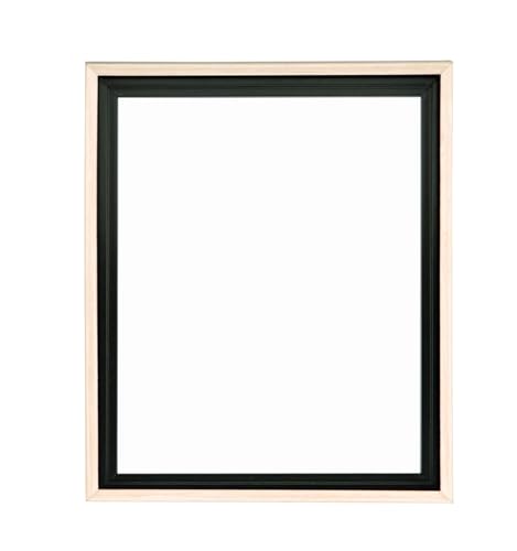 Creative Mark Illusions Floater Canvas Frame for 1-1/2" Deep Canvases, Natural 11x14, Single - Floating Canvas Art Illusion - No Glass or Backing, Gallery Wall Display, Black Interior - color: Natural, size: 11x14 in