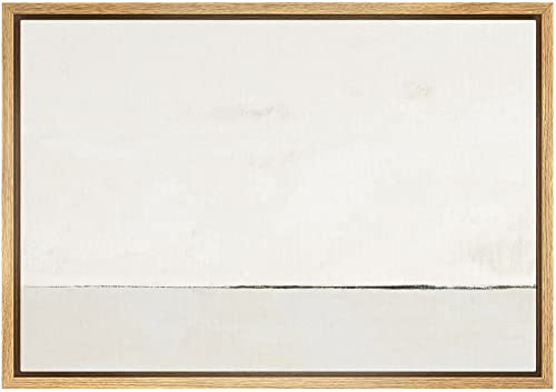 SIGNWIN Framed Canvas Print Wall Art White Watercolor Pastel Landscape Abstract Shapes Illustrations Modern Art Decorative Contemporary Chic Minimal for Living Room, Bedroom, Office - 24"x36" Natural - color: A11-02-m33, size: 36"L x 24"W