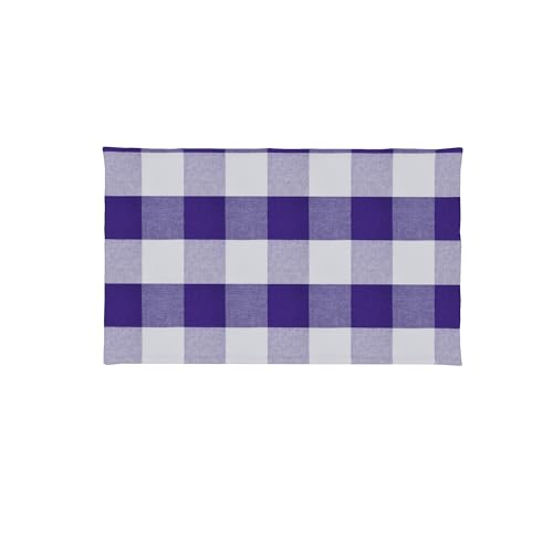Purple & White 2 Side Cotton Buffalo Check Placemats Set of 4 Heat Resistant Dining Table Place Mats for Kitchen Table 12 x 18 inches - color: Plaids Purple & White, size: Rectangular Placemats 12" x 18"