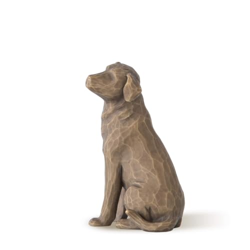 Willow Tree Love My Dog (Dark), Sculpted Hand-Painted Figure | Cast from a Susan Lordi Original Carving, Gift for Dog Lovers, Celebrates the Loving Bond Between People and Their Dogs
