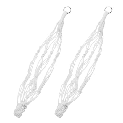 Macrame Plant Hanger 2 Pack Hanging Planters Baskets for Indoor Plant | Boho Hanging Holder, Handmade Woven Rope Hanger Kit, Decorative Braided Cotton Rope, Flower Pot Holder, for Garden Home Decor