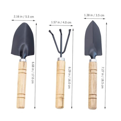 Happyyami 9pcs Mini Garden Tool Set for Indoor Plants and Herb Gardens – Hand Trowels and Cultivators with Metal Blades, Small Handles for Flower Planting and Soil Loosening