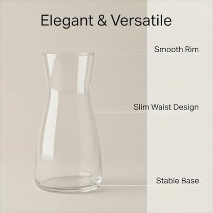 Clear Glass Vase 8 Inch, Round Borosilicate Clear Glass Flower Vase, Modern Boho Style Centerpiece Vase for Home Kitchen Wedding, Housewarming - color: Transparent