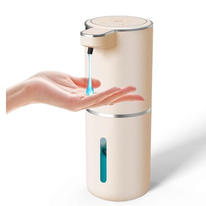 Automatic Liquid Soap Dispenser,Touchless Hand Soap Dispenser USB Rechargeabled Dispenser Electric,Wall Mounted 4 Levels Adjustable Dispenser Pump for Bathroom Kitchen Dish Soap Gold - color: Gold, style: Gel