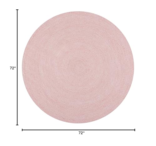 SAFAVIEH Cape Cod Collection 6' Round Pink CAP224U Handmade Braided Area Rug - color: Pink, size: 6' (Round)