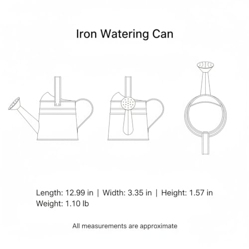 Long Spout Iron Watering Can for Indoor & Outdoor Plants, Durable Metal Design with Precise Flow Control (1 Pack) - color: Blue