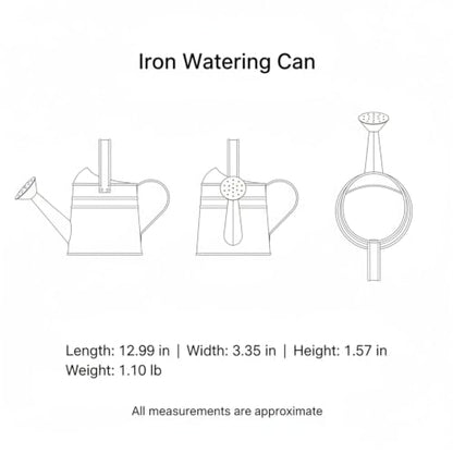 Long Spout Iron Watering Can for Indoor & Outdoor Plants, Durable Metal Design with Precise Flow Control (1 Pack) - color: Blue