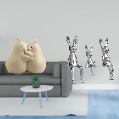 Decorative Bookends Sitting Statue Figurine Sculpture Book Holders Ceramic Ornament Modern Porcelain Shelf Accessory Suitable for Living Room Bedroom