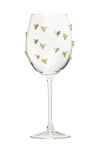 10 Strawberry Street Gold Bow Glassware, Red Wine, Set of 4 - size: Red Wine