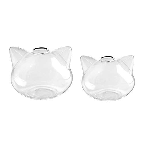 Cat Glass Vases Clear Flower Plant Terrarium Container Hanging Vase Wedding Decor Garden Ornaments Hanging Planter