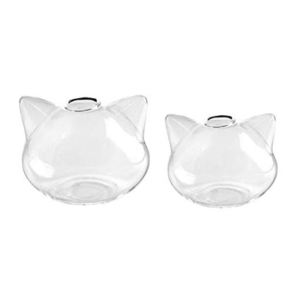Cat Glass Vases Clear Flower Plant Terrarium Container Hanging Vase Wedding Decor Garden Ornaments Hanging Planter