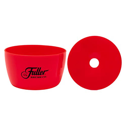 Fuller Brush Handy Holder with Drain Rack – Small Sink Caddy for Organizing Cleaning Sponges & Tools – Removable Drain Tray, Dishwasher Safe – Red - color: Red