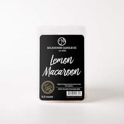 Milkhouse Lemon Macaroon Soy Wax Melts for Wax Warmer, 5.5 oz | Clean-Burning, Premium Fragrance Oil, Made in the USA - color: Lemon Macaroon