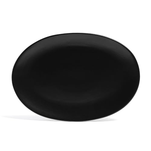 over&back Coupe Stoneware Serving Platter - Elegant 1-Piece Round Serving Platter to Complete Your Kitchen Set - 13.1" x 13.1" - Semi-Matte Fog Blue - color: Fog Blue, size: Round Platter
