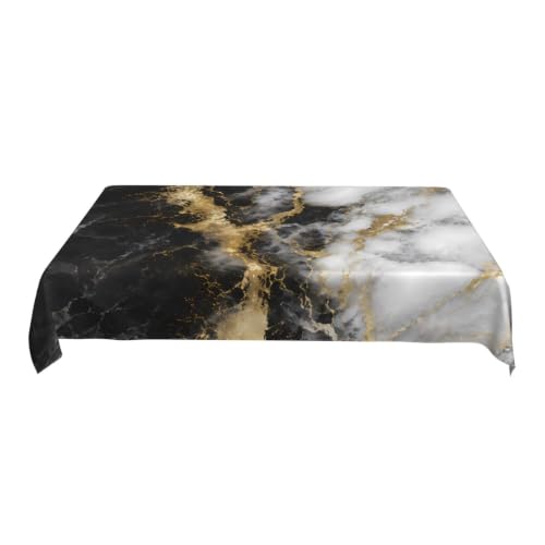 Worltoldb Marble Print Tablecloths Polyester Table Cloth for Kitchen Dinning Table Modern Washable Table Cover for Parties Wedding Picnic - color: White6