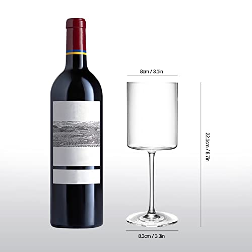 SANZO Square Wine Glasses Set 4, Wine Glasses 15oz, Elegant Design White Wine Glasses, Red Wine Glasses Set for Home Bar Party (4pcs) - style: 4pcs