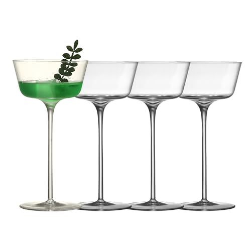 Cocktail Coupe Glasses, Set of 4, 5.3 Oz Martini Glasses for Manhattan, Cosmopolitan,Martini