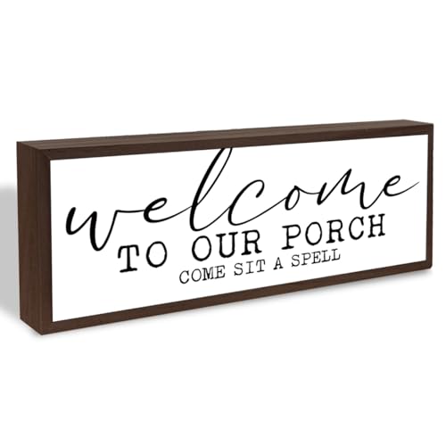 Welcome to Our Porch Sign, Farmhouse Wood Signs, Front Door Decoration for Home Farmhouse Cottage, Entryway Decors, Decorative Wooden Table Sign, Wall Decors Art, Housewarming Decoration - color: Sign 25