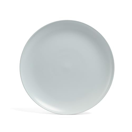 over&back Coupe Stoneware Serving Platter - Elegant 1-Piece Round Serving Platter to Complete Your Kitchen Set - 13.1" x 13.1" - Semi-Matte Fog Blue - color: Fog Blue, size: Round Platter