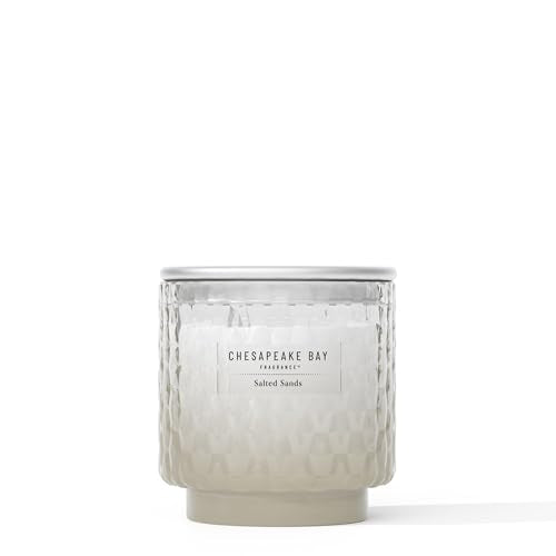 Chesapeake Bay, 11oz Salted Sands Scented Candle, Mood Evoking Fragrance, Textured Sea Glass-Inspired Jar, Premium Soy Blend Wax with Essential Oils, Coastal Fragrance for Home Décor or Gifting - color: Salted Sands, size: 11oz