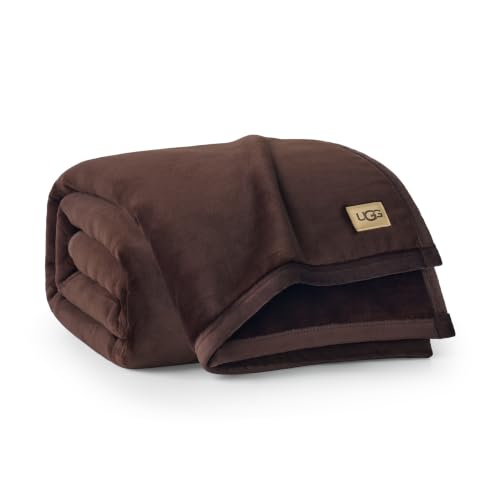 UGG Coco Throw Blanket, Cozy Luxury Fleece for Sofa, 50" x 70", Brown | Large Throw for Twin and Twin Xl Beds, Bedroom Decor, Birthday Gift, All-Season Bedding, Oeko-Tex Certified, Machine Washable - color: Brown, size: Throw