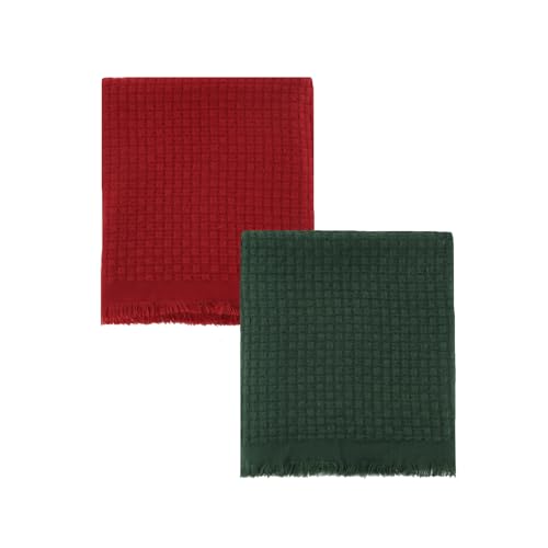 CREVENT Farmhouse Boho Knitted Throw Blanket for Couch Sofa Chair Bed Home Decoration, Soft Warm Cozy Light Weight for Spring Summer Fall (50''X60'' Christmas Set) - color: Christmas Set 1