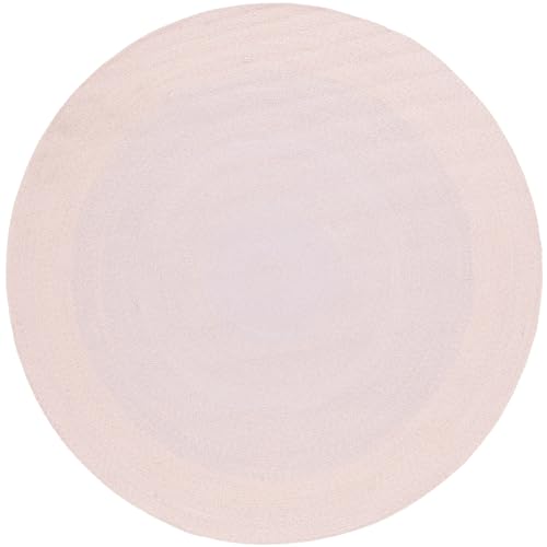 SAFAVIEH Cape Cod Collection Area Rug - 5' Round, Blue & Pink, Handmade Braided Cotton, Ideal for High Traffic Areas in Living Room, Bedroom (CAP242M) - color: Blue/Pink, size: 5' (Round)