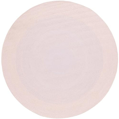SAFAVIEH Cape Cod Collection Area Rug - 6' Round, Blue & Pink, Handmade Braided Cotton, Ideal for High Traffic Areas in Living Room, Bedroom (CAP242M) - color: Blue/Pink, size: 6' (Round)