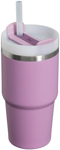 STANLEY Quencher H2.0 Flow State Tumbler, 20 oz, Lilac | Straw and 3-Position Lid | Cup Holder Compatible for Travel | Insulated Stainless Steel Cup | BPA-Free - color: Lilac, style: Classic