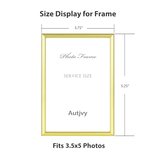 3.5x5 Teal Gold Aluminum Picture Frame 2 Pack, HD Glass Wall & Tabletop - color: Gold-Bronze, size: 3.5x5