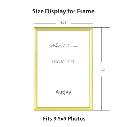 3.5x5 Teal Gold Aluminum Picture Frame 2 Pack, HD Glass Wall & Tabletop - color: Gold-Bronze, size: 3.5x5