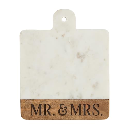Mud Pie Small Mr And Mrs Marble Board; 9 1/2" x 7 3/4"