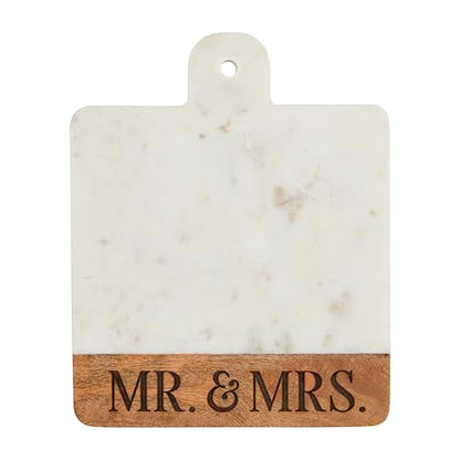 Mud Pie Small Mr And Mrs Marble Board; 9 1/2" x 7 3/4"