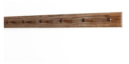 Solid Oak Shaker Peg Rack Made in The USA - Chestnut Stain 35 x 3.5 Inches with 6 Pegs - color: Chestnut, size: 35" x 3.5" with 6 pegs