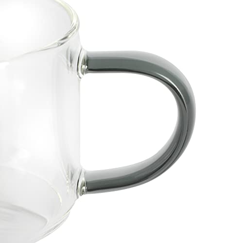 Gibson Soho Lounge Stackable Glass Espresso Cups with Rack, 4-Piece Set, 3.8oz – Durable Glass Coffee Cups - color: Espresso Cups with Rack (4-Piece), size: 3.8 Ounces