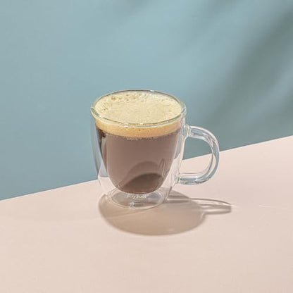 JoyJolt Savor Double Wall Insulated Glasses Espresso Mugs (Set of 2) - 5.4-Ounces - style: Espresso cups