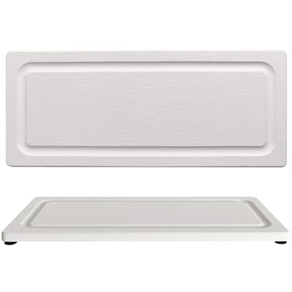 2 PCS Water Absorbing Stone Trays for Bathroom Sink Fast Drying Coasters | 11" X 4.7", Vanity Tray, Diatomaceous Earth Mat, Hand Soap Holder with Anti-Skid Feet, Kitchen Counter, Sink Caddy Organizer - color: 11" X 4.7" White