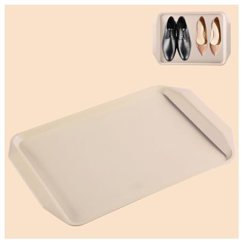 Plastic Tray 3 Pack Shoe Mat Boot Trays for Garden, Bedroom, Entrance Area, Garage Boot Mat,Khaki - color: Khaki