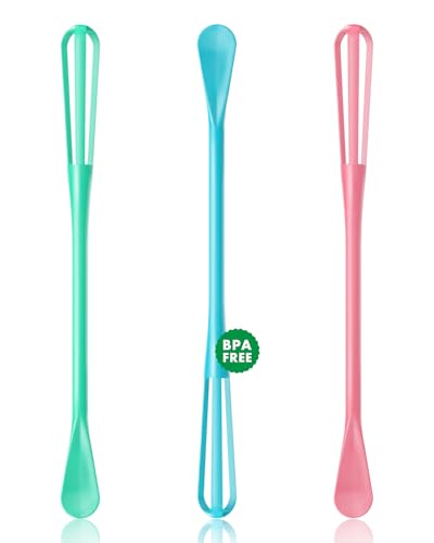 OYV Fresh Spring & Summer Colors 2-In-1 Mini Whisk and Spoon, Set of 3 | Flexible And Lightweight, Comfortable Long Handle, Easy To Store, BPA-Free, For Eggs, Sauces, Coffee And Hot Chocolate - color: Fresh Spring & Summer Colors (Mint Green, Light Blue,