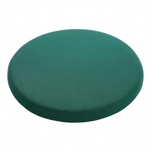 Round Chair Cushion, Memory Foam Filling, Knitted Cotton Cover, Removable Zipper Design, Light Gray, Pink, Coffee, Green (Green, 14 Inch) - color: Green, size: 14 Inch