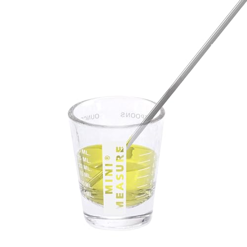 Kolder Mini Measure Heavy Glass, 20-Incremental Measurements Multi-Purpose Liquid and Dry Measuring Shot Glass, White, Set of 3 - color: White, size: Set of 3