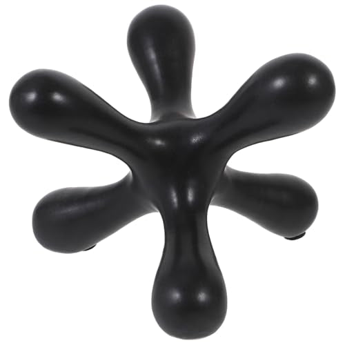 Lurrose Wear-Resistant Abstract Sculpture Craft Decor Modern Minimalist Geometric Figurine for Home Office Living Elegant Sturdy Decorative Accent for Table and Shelf Display