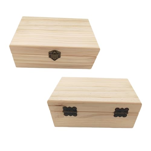 Anktily Unfinished Wooden Storage Organizer Box with Lid, Unpainted Wood Case Box for Small Keepsakes, Jewellery, Tea Bag Holder Case (15 Grids) - style: 15 Grids