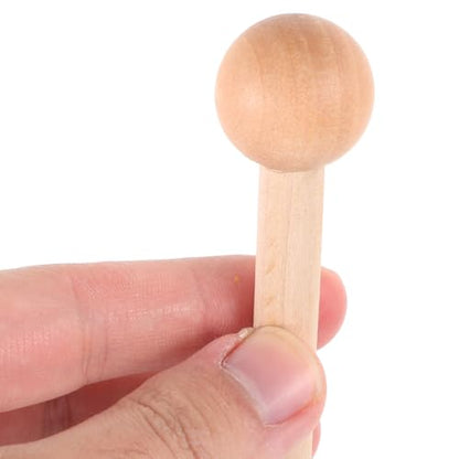 Angoily 10pcs Matchstick Hole Board Wooden Pegs Wood Hooks for Pegboard Panel Hanger for Pegboard Pegs en Hooks Stick 3.14X0.86 Inch