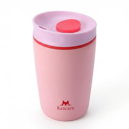 12 oz coffee tumbler Insulated coffee mug with lid Slider Insulated Stainless Steel Coffee Tumbler, Travel Mug for Hot and Iced Beverages insulated travel coffee mug (pink) - color: Pink