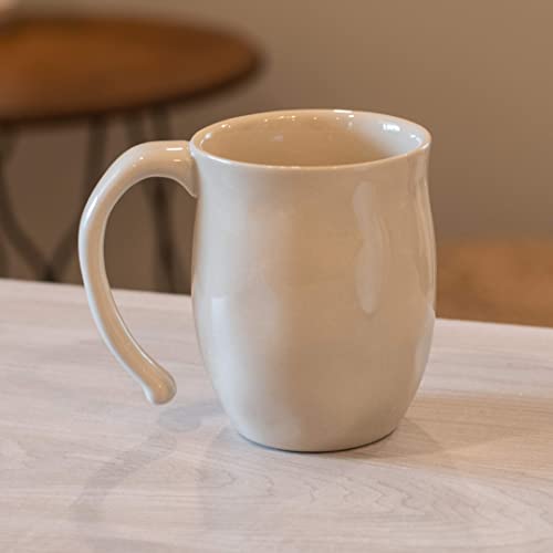 DEMDACO Warm Heart Ivory Stoneware Sisters Forever Heart Mug | Meaningful Coffee Mug for Cherished Relationship Reminders, Curved Handle, Comfy Grip, Hand-Thrown, Microwave-Safe - style: Sisters Forever
