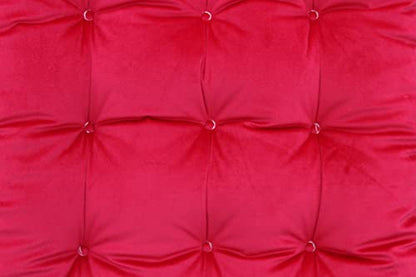 Velvet Bench Cushion for Outdoor Furniture, Anti-Slip Bottom Settee Cushions for Bay Window Loveseat Sofa, Non-Skid Rocking Chair Reclinger Car Seat Pads 17.7 L X 17.7 W, Rose Red - color: Rose Red, style: 17.7 L X 17.7 W