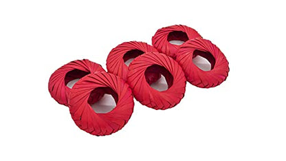 Napkin Rings Rustic Hand Woven Set of Colorful Ring Holder Coastal Tropical Beachy Napping Rings for Thanksgiving Xmas Wedding Everyday Dinning Table Parties (6X, Red) - color: Red
