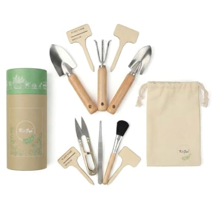 Indoor Garden Tools for Gardening - KiiZYS 12-Piece Small Garden Tools Set - Indoor Gardening Gifts for Women - Mini Hand Tools House Plant Tool